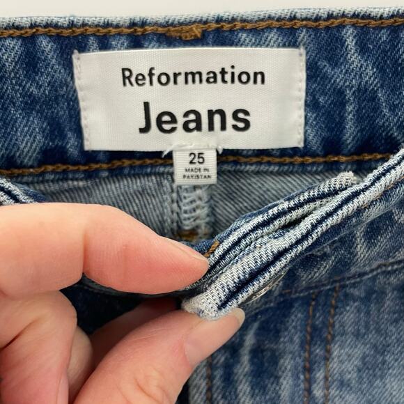 Reformation Jeans Peyton High Rise Bootcut Jeans Malta Wash 25 - Picture 7 of 10